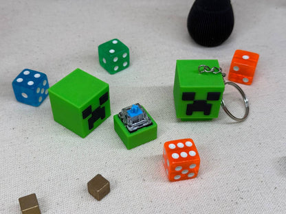 Llavero 3D - Click fidget de cabezon verde