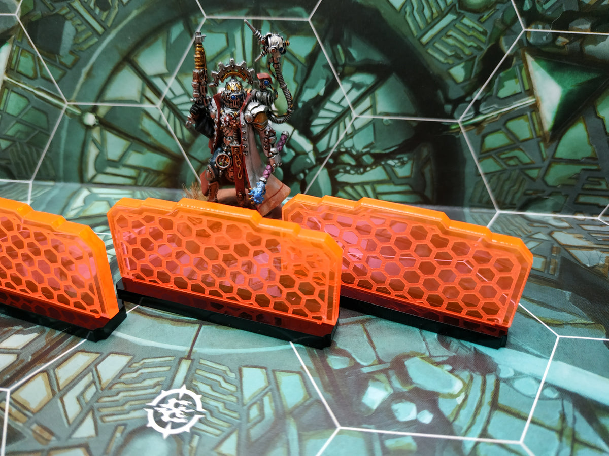 Barricadas Holográficas escaramuza futurista Naranja