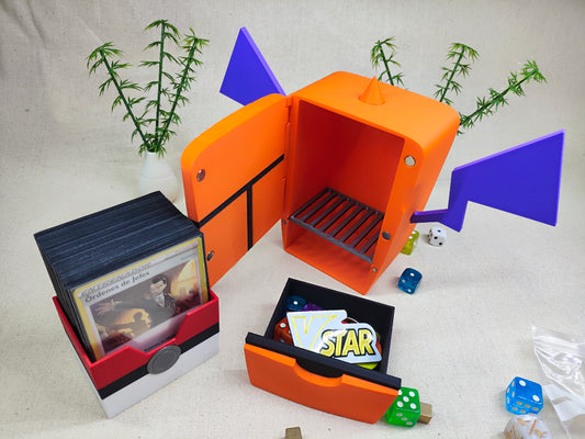 Caja para cartas decorativa TCG - Nevera Naranja