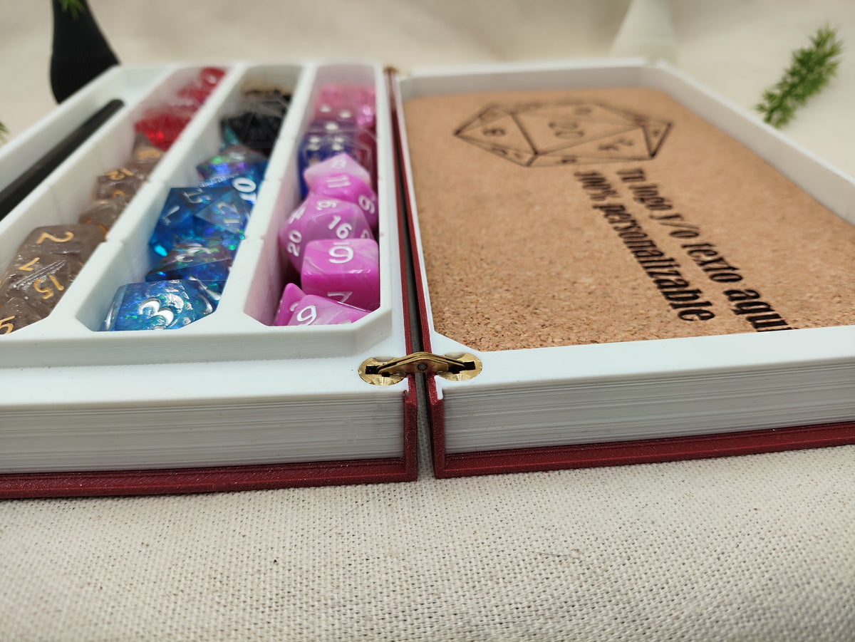 Caja Libro XXL personalizable para dados de Rol
