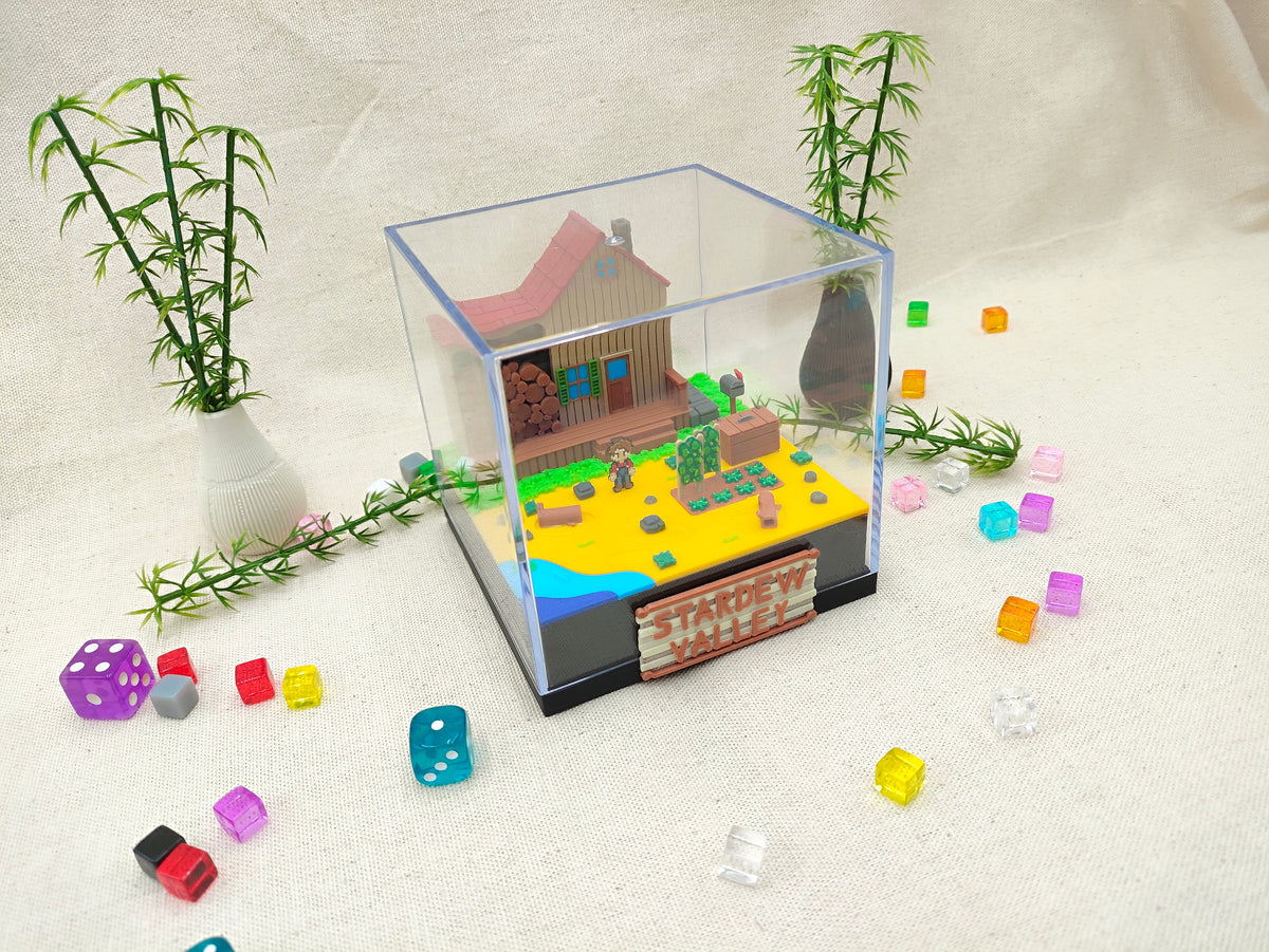 Diorama 3d cubo metacrilato - Granjero