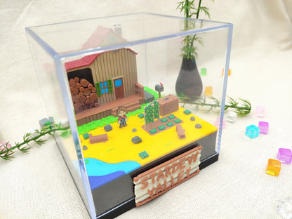 Diorama 3d cubo metacrilato - Granjero