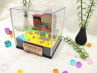 Diorama 3d cubo metacrilato - Granjero