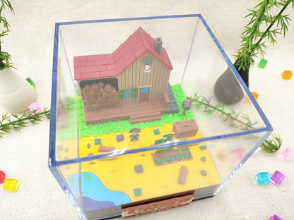 Diorama 3d cubo metacrilato - Granjero